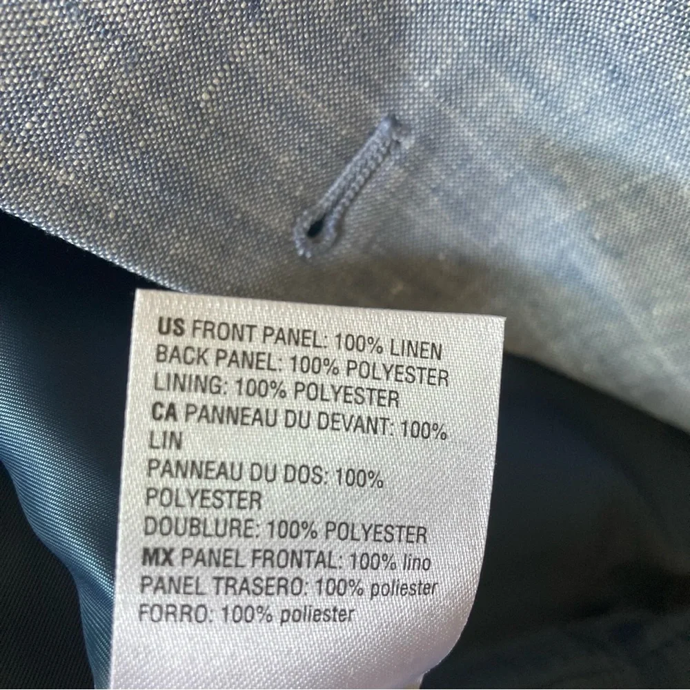 Bar III Mens Slim Fit 100% Linen Suit Vest Blue Size Large‎ E091417